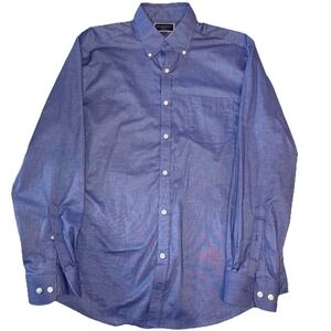 Charles Tyrwhitt Men's XL Extra Slim Fit Non-Iron Button-Down Dress Shirt Blue